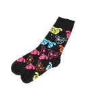 Schwarze Herrensocken mit bunten Hunden SM37 – Online-Shop – Boutique